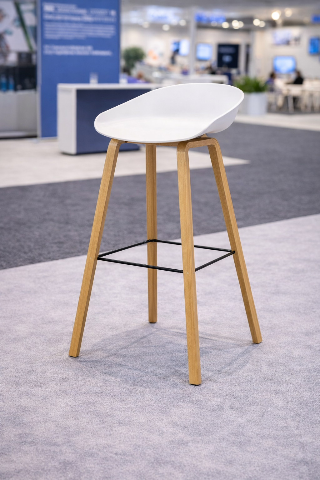 Wood design stool for events